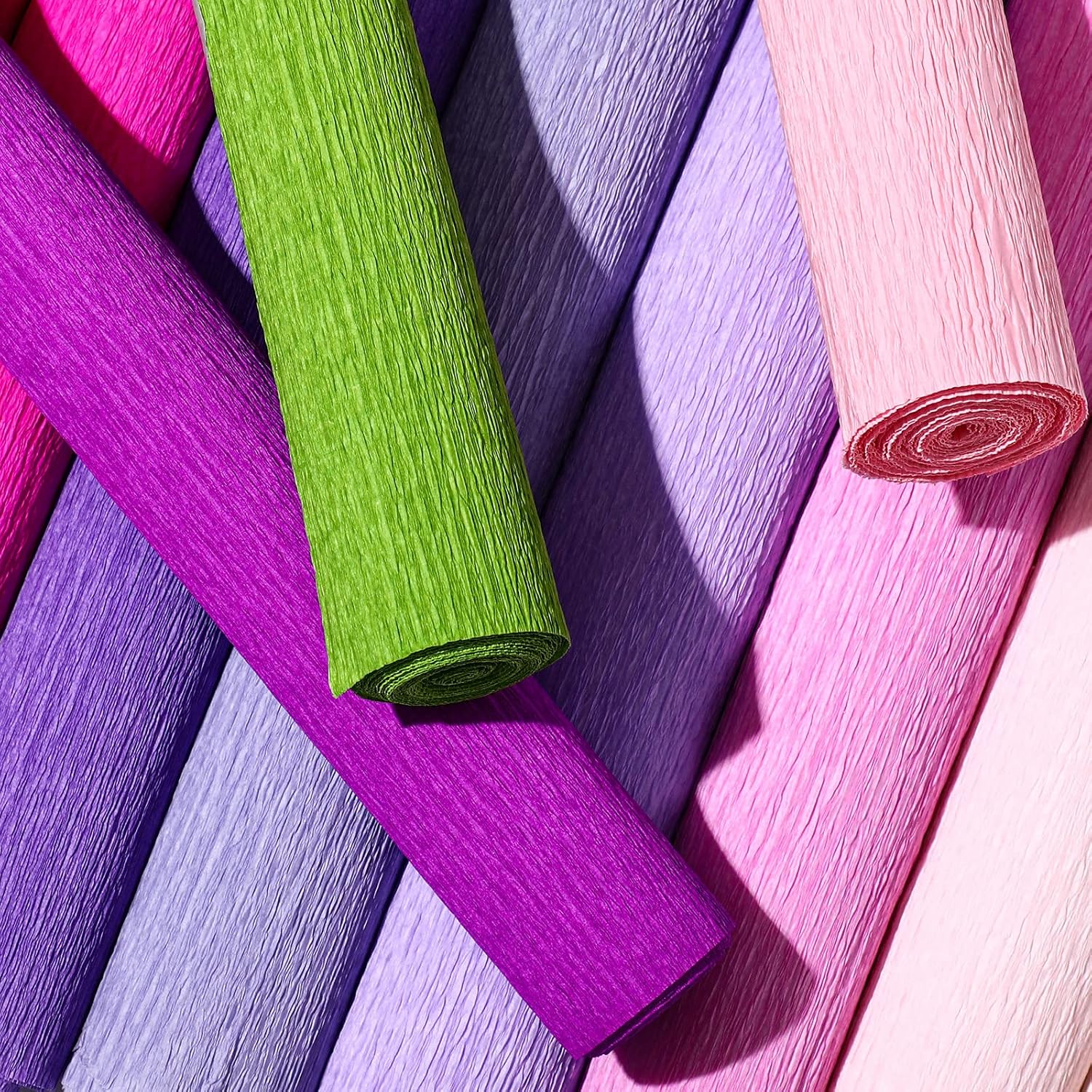 Leinuosen 65 Pcs Crepe Paper Flower DIY Kits 12 Rolls 10 x 98 Inch Crepe Paper Rolls Sheets 100 Floral Iron Wire 1 Wire Cutter 2 Tapes for Birthday Party Wedding Wreath Flower Making(Elegant Colors)