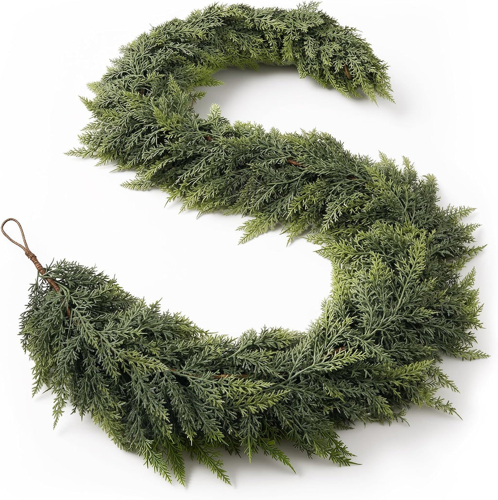 picktop 8 ft cedar garland, realistic high-density artificial, main product view