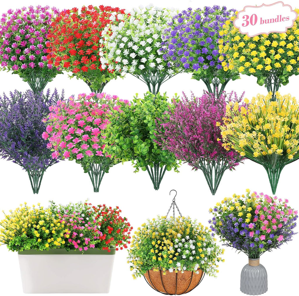 mapvolut 30 bundles artificial flower set - realistic, main product view