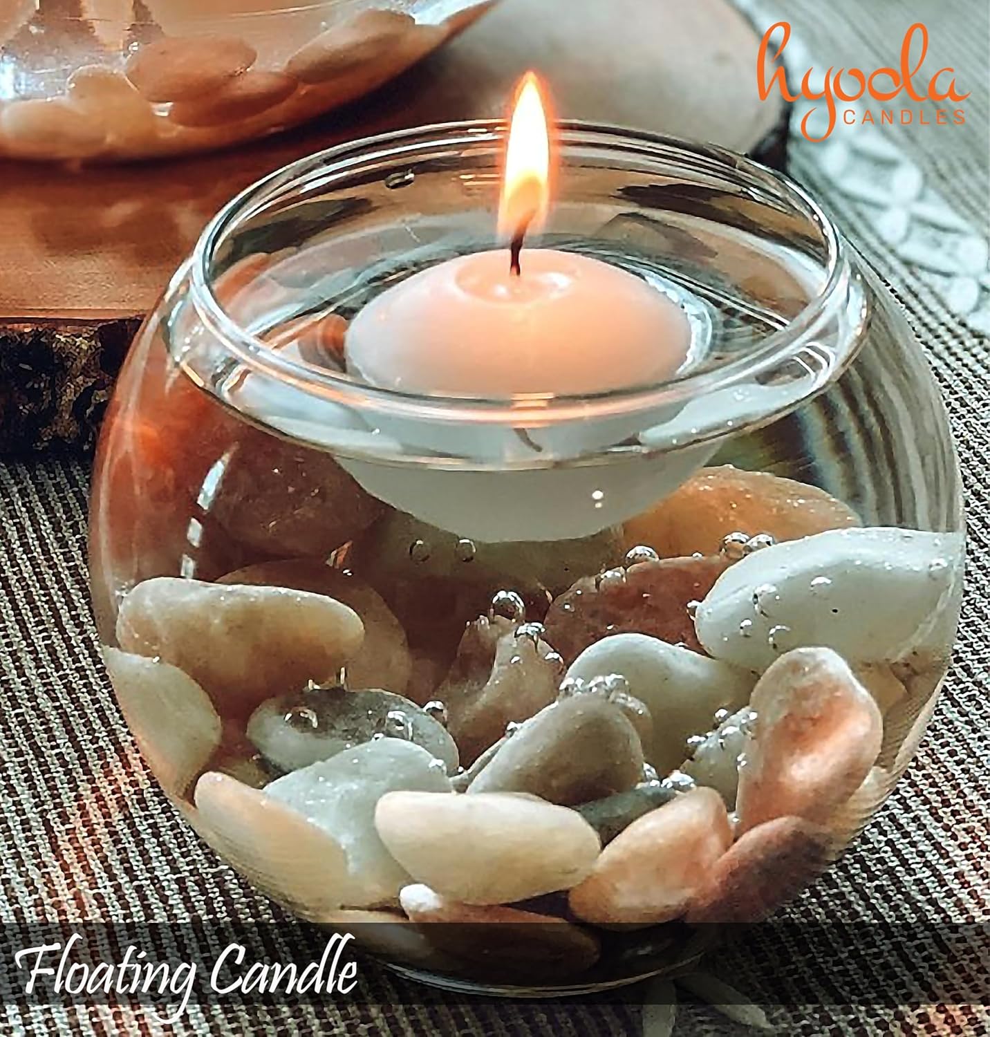 Hyoola Premium White Floating Candles 3 Inch - 8 Hour - 12 Pack - European Made