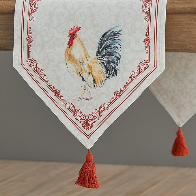 Maison d' Hermine Table Runner 100% Cotton Double Layer Table Runners 72 inches Long Decorative for Home Kitchen Dining Party Baby Shower Wedding Bridal Shower Spring Summer (Campagne, 14.50" x 72")
