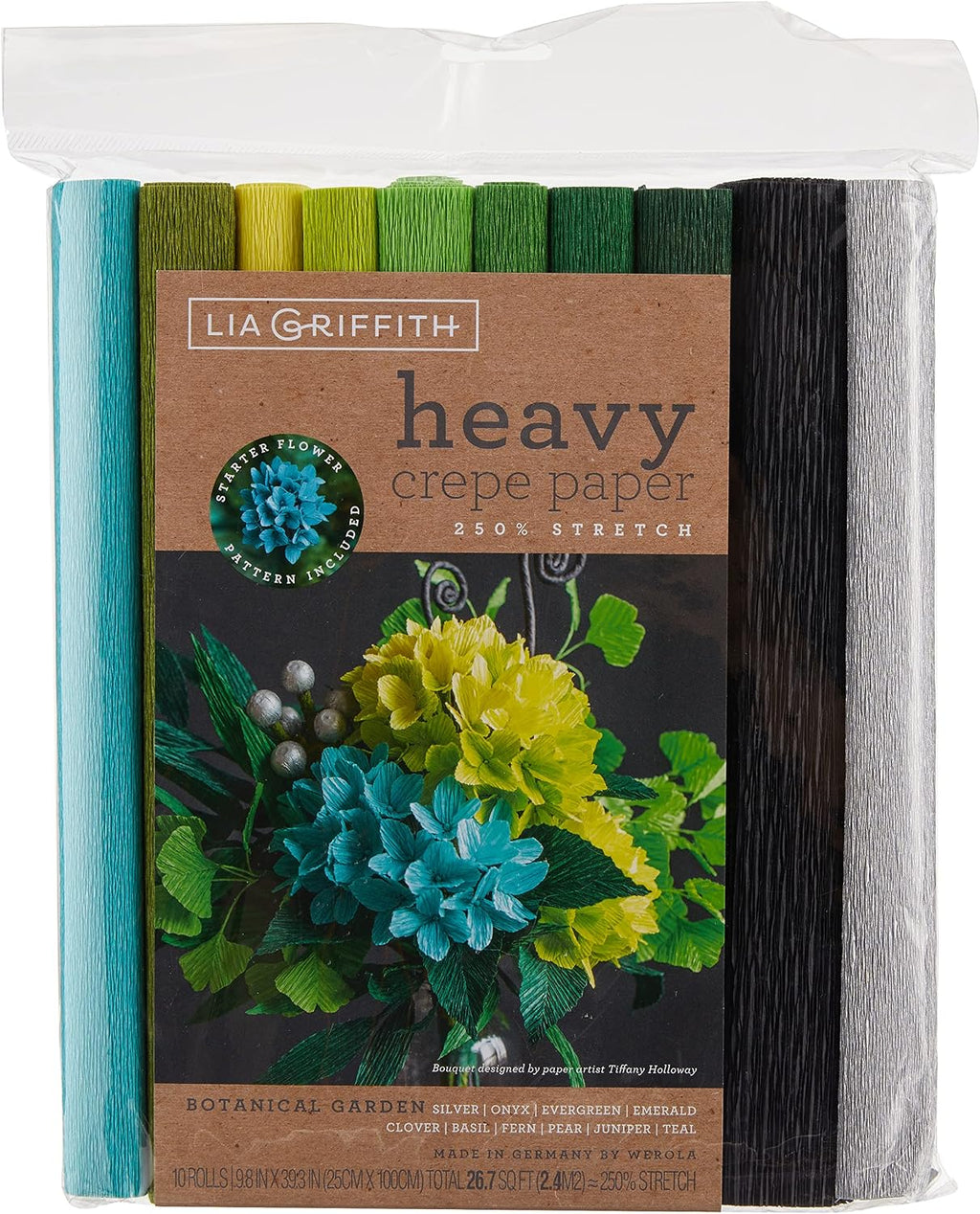 Werola LG11033 Crepe Paper, Botanical Garden