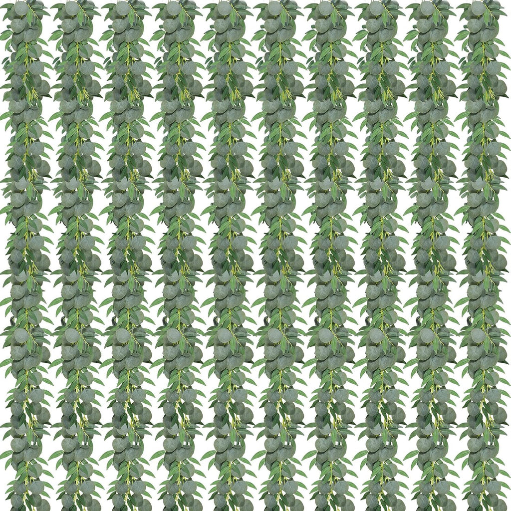 artificial eucalyptus garland with willow leaves 6.4 ft, main product view