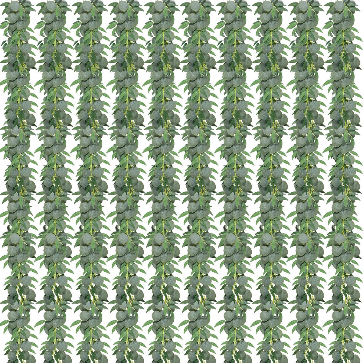 artificial eucalyptus garland with willow leaves 6.4 ft, main product view