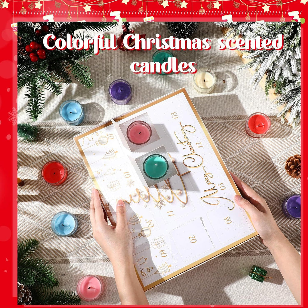 Conelist 12 Days Christmas Advent Calendar 2026 Scented Candles Gift for Women Adult Christmas Countdown Calendar with Assorted Scented Candle 1 oz Soy Wax Candles