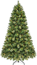 puleo international 7.5ft pre-lit teton pine christmas tree, main product view