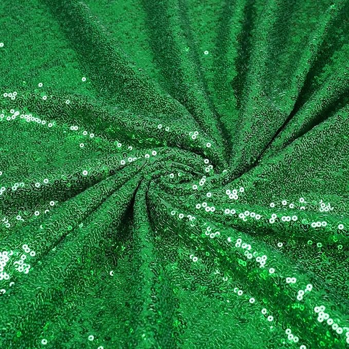 Eternal Beauty Sequin Backdrop Curtains, 2x8 Ft-2 Panels Green Back Drop for Shimmer Photography Party Wedding Birthday Decor