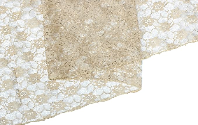 MDS Pack of 12 Wedding 12 x 108 inches Satin Table Runner for Wedding, Decorations for Birthday Parties, Banquets, Graduations, Engagements, Runners fit Rectangle, Round Table- Champagne Gold