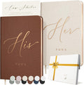 ARTESORI Vow Books His and Hers - Linen Wedding Vow Books Perfect as Bride & Groom Gifts, Wedding Registry Ideas - His & Hers Gifts Wedding Vow Book - Wedding Essentials & Accessories