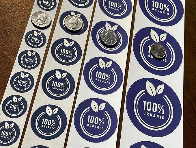 Custom Stickers Label Rolls, Build Your Own Stickers/Labels Any Design Premium Gloss BOPP Sticker, Personalized for Business Logo, Printed Sticker Labels 50+