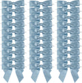 AIMUDI Dusty Blue Satin Ribbon Bows 3.5" Pre-Tied Twist Tie Bows for Treat Bags Gift Wrapping Cake Pop Goodie Bags Party Wedding Baby Shower Favor - 50 PCs