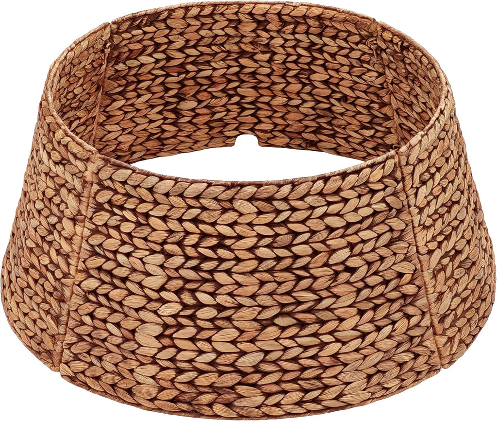 CENBOSS Rattan Christmas Tree Collar, Brown Wash, 42 inch | Easy to Assemble & Store