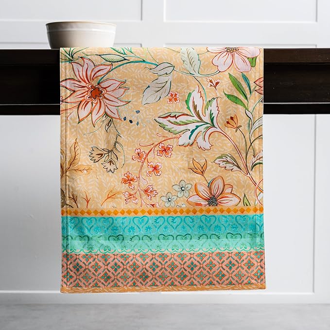 Maison d' Hermine Table Runner 100% Cotton Double Layer Table Runners 108 inches Long Decorative for Home Kitchen Dining Party Wedding Bridal Shower Spring Summer (Luxury Loft – Peach, 14.50" x 108")