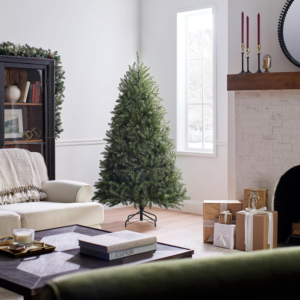 national tree company 6ft unlit dunhill fir artificial, side view