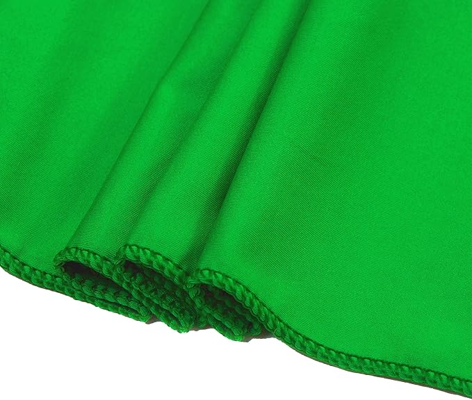 MDS Pack of 10 Spandex Chair Sashes Bows Elastic Stretch Dining Chair Bands Ties Without Slider Buckle Universal fits for Wedding Baby Shower Birthday Party Banquet Event Decoration - Light Green