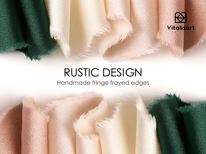 Vitalizart Silk Like Satin Ribbon 1 inch x 30 Yard Dark Green Handmade Frayed Ribbons for Gift Wrapping Baby Shower Wedding Bridal Bouquets Holiday Decor