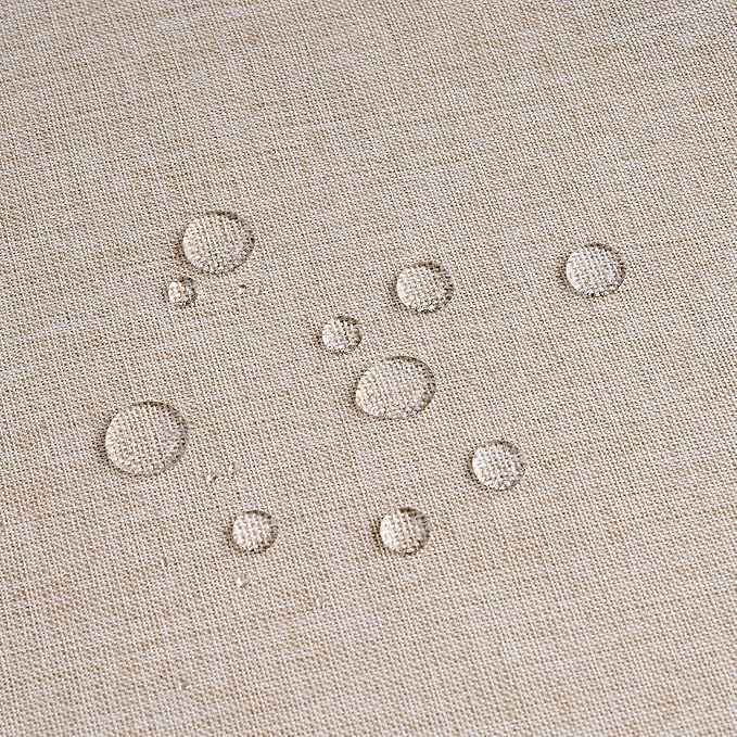NLMUVW Oatmeal Linen Tablecloth Rectangle, Rustic Textured Table Cloth Water Resistant Farmhouse Table Cover for Kitchen Dining Party Coffee, 54x78 Inch