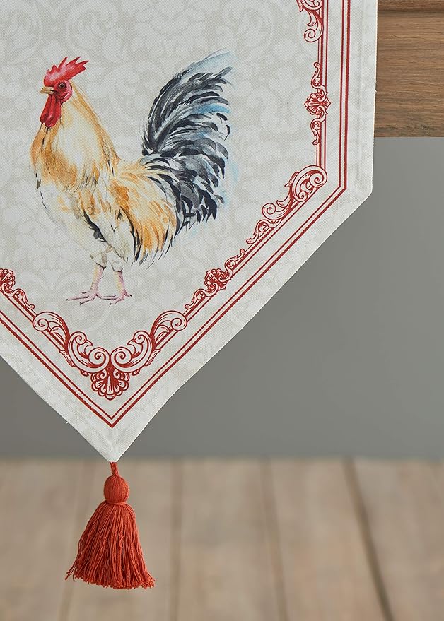 Maison d' Hermine Table runner 100% Cotton Double Layer Table Runners 108 inches long Decorative for Home Kitchen Dining Party Baby Shower Wedding Bridal Shower Spring Summer (Campagne, 14.50" x 108")
