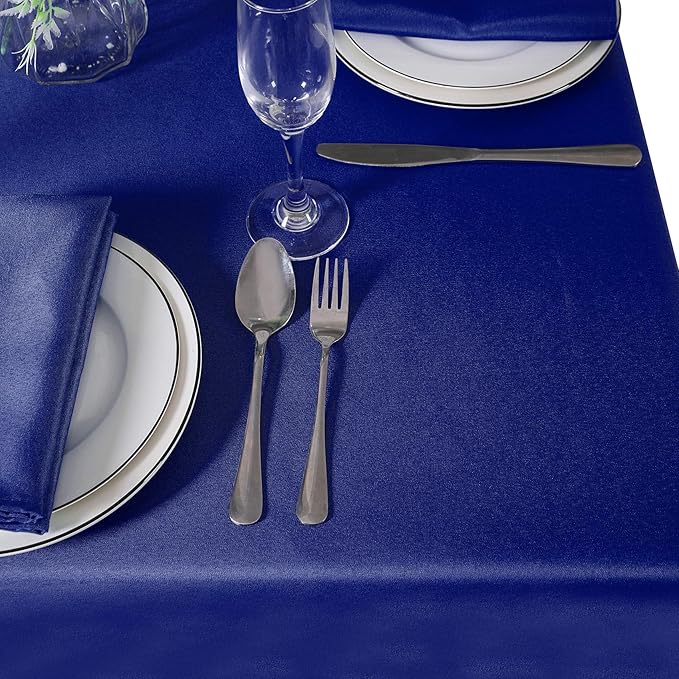 Cupuamon Square Tablecloth 70x70 inch Washable Polyester Fabric Table Cloth for Wedding Party Dining Banquet Decoration（70x70,Royal Blue）