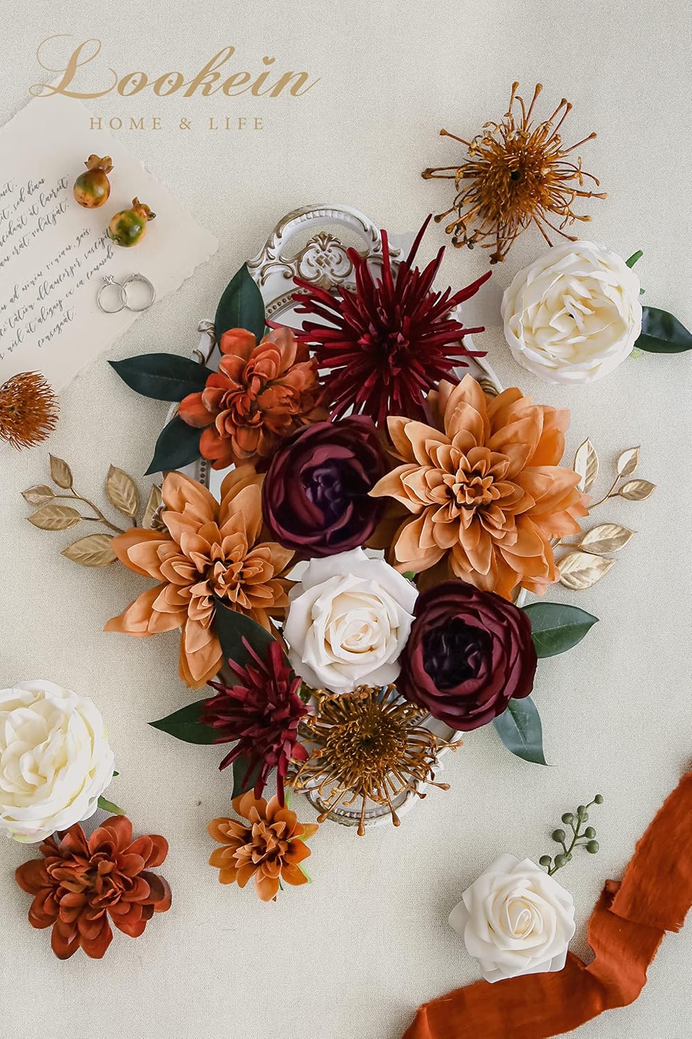 lookein artificial flowers for diy wedding decoration bridal shown in use