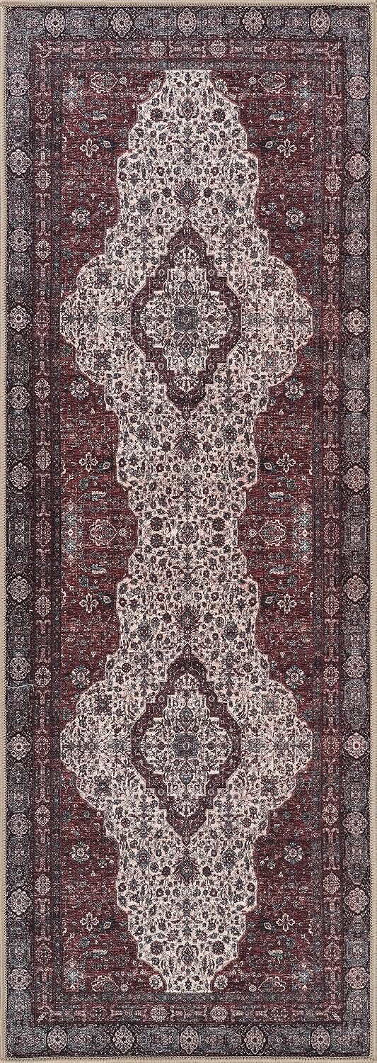 bloom rugs washable non-slip 7 ft runner, close-up detail