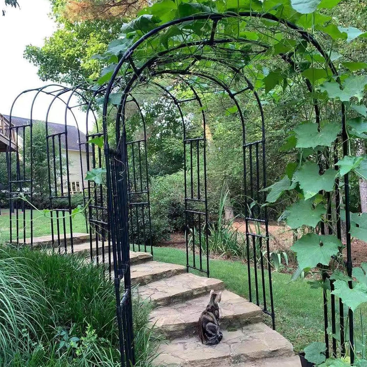 BUKLIYN Garden Arch Trellis - Garden Arch Size: 92.5in(L) * 105in(H)