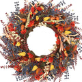 24" fall wreaths for front door, fall wreaths, main product view