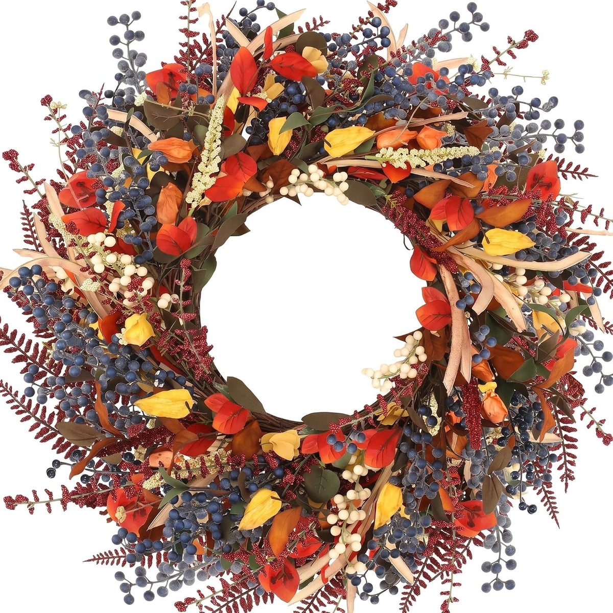 24" fall wreaths for front door, fall wreaths, main product view