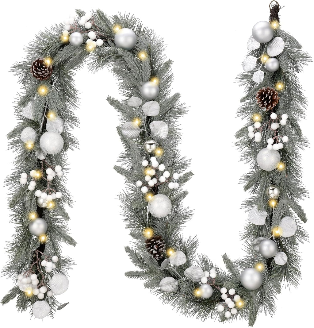 valery madelyn 9 ft christmas garland with lights, main product view