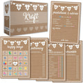 Party Hearty Baby Shower 5 Game Pack, Premium Thick Cardstock - Kraft | 5 Classic Baby Shower Games, 250-Piece Party Pack, Perfect for Baby Showers, Simple & Fun