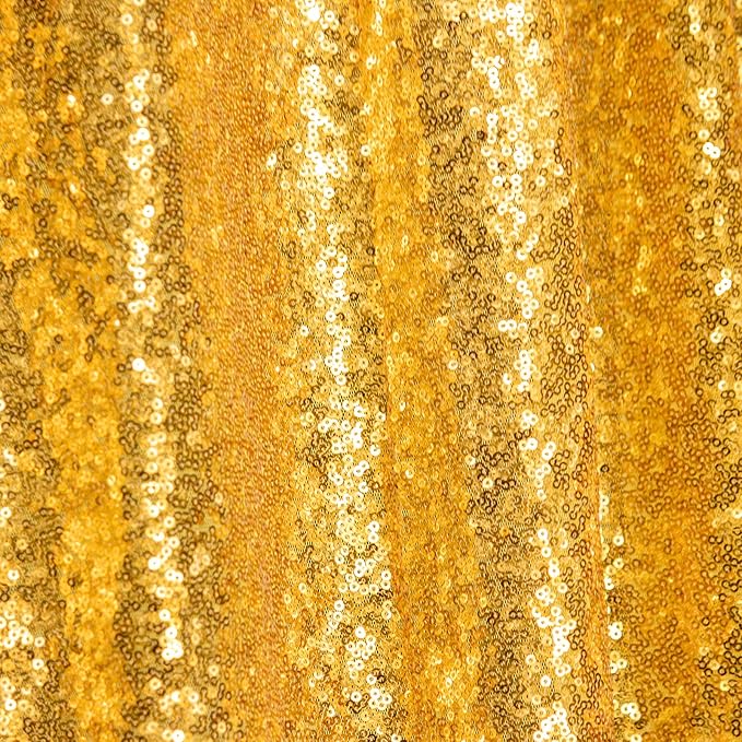 JYFLZQ Gold Sequin Backdrop Curtains 7ft x 7ft 1 Panel Glitter Photo Booth Backdrops Sparkly Photography Background Drapes for Parties Wedding Bridal Showers