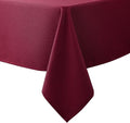 Biscaynebay Textured Fabric Christmas Rectangle Tablecloths 90x132, Burgundy Water Resistant Tablecloths for Dining, Kitchen, Wedding, Parties etc. Machine Washable
