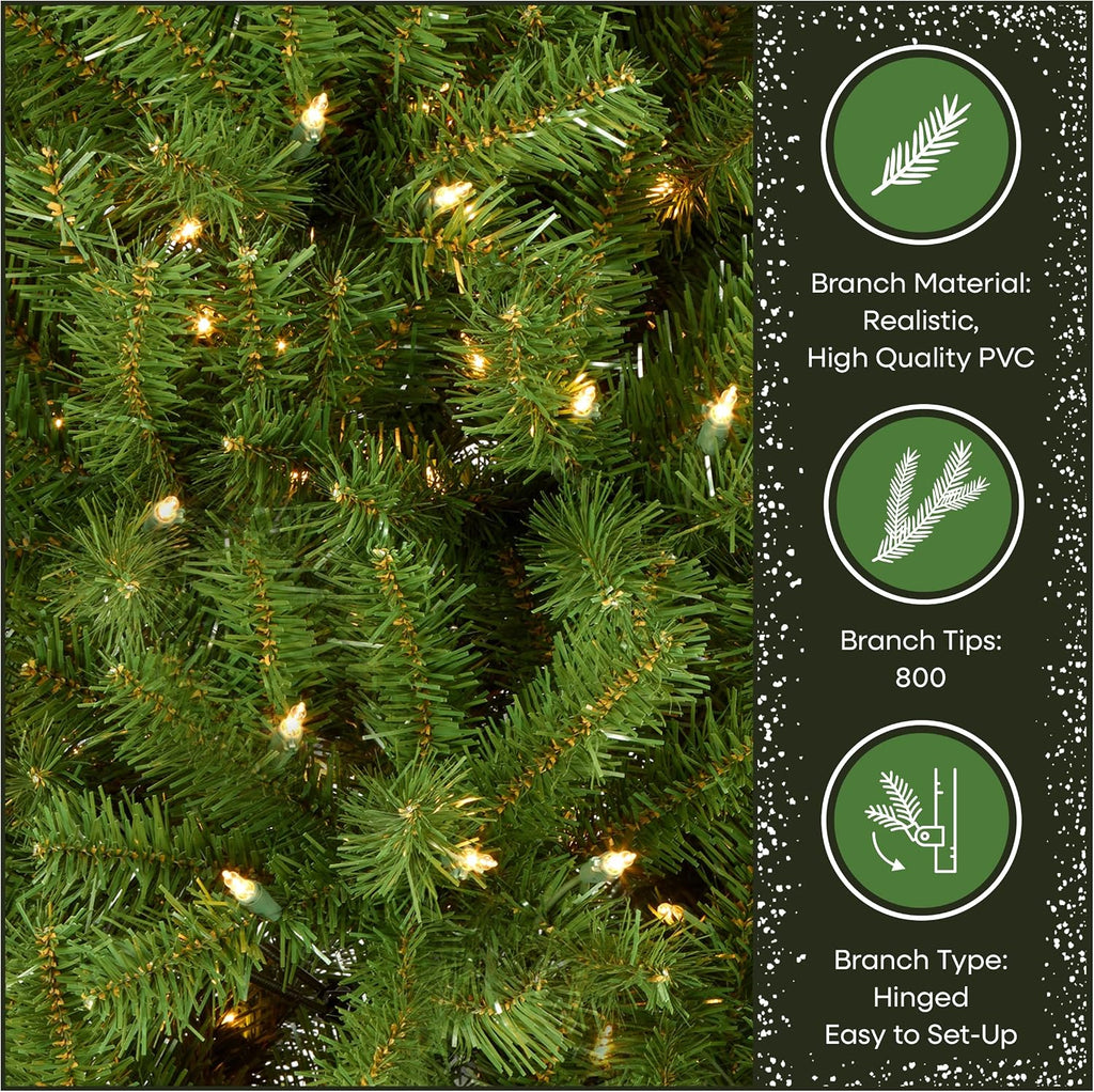 national tree company 6ft pre-lit north valley spruce on a desk or shelf