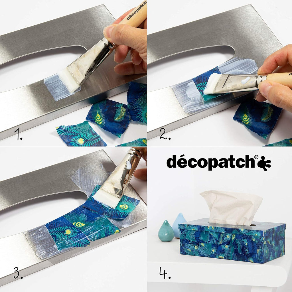 Clairefontaine décopatch Blues Mosaic Paper, 30 x 40 cm, Pack of 3 Sheets