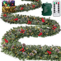 remote control&super long&8 modes-18ft prelit snowy bristle pine, main product view