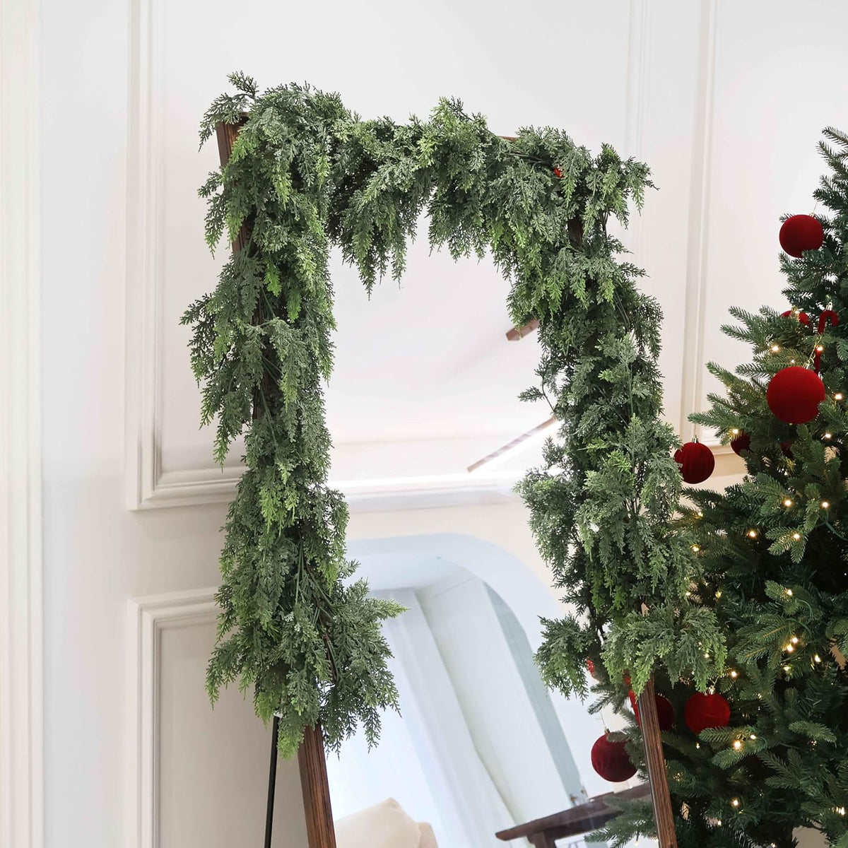 9ft christmas cedar garland real touch greenery for, view 9