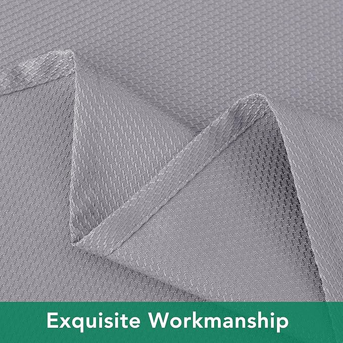Biscaynebay Textured Fabric Round Tablecloths 108", Silver Grey Water Resistant Table Cloth Circle Folding Table Covers Linen for Dining, Kitchen, Wedding and Parties etc. Machine Washable
