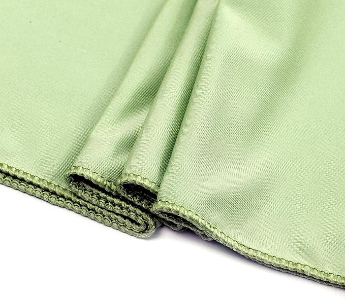 MDS Pack of 75 Spandex Chair Sashes Bows Elastic Stretch Dining Chair Bands Ties Without Slider Buckle Universal fits for Wedding Baby Shower Birthday Party Banquet Event Decoration - Sage Green