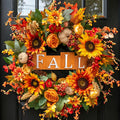 24 inch fall wreaths for front door autumn, main product view