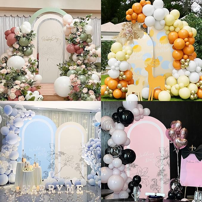 Wedding Arch Cover 7.2FT Spandex Arch Backdrop Cover Stretchy Backdrop for Wedding Birthday Party Decoration Baby Shower