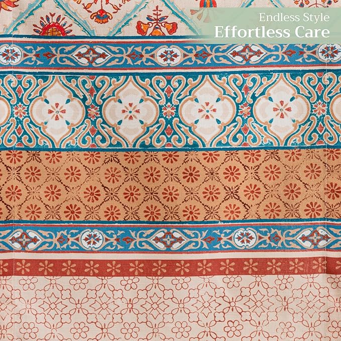 Maison d' Hermine Table Runner 100% Cotton Single Layer Table Runners 108 inches Long for Thanksgiving Christmas Decorations Home Kitchen Dining Party Wedding (Romane, 14.5" x 108")