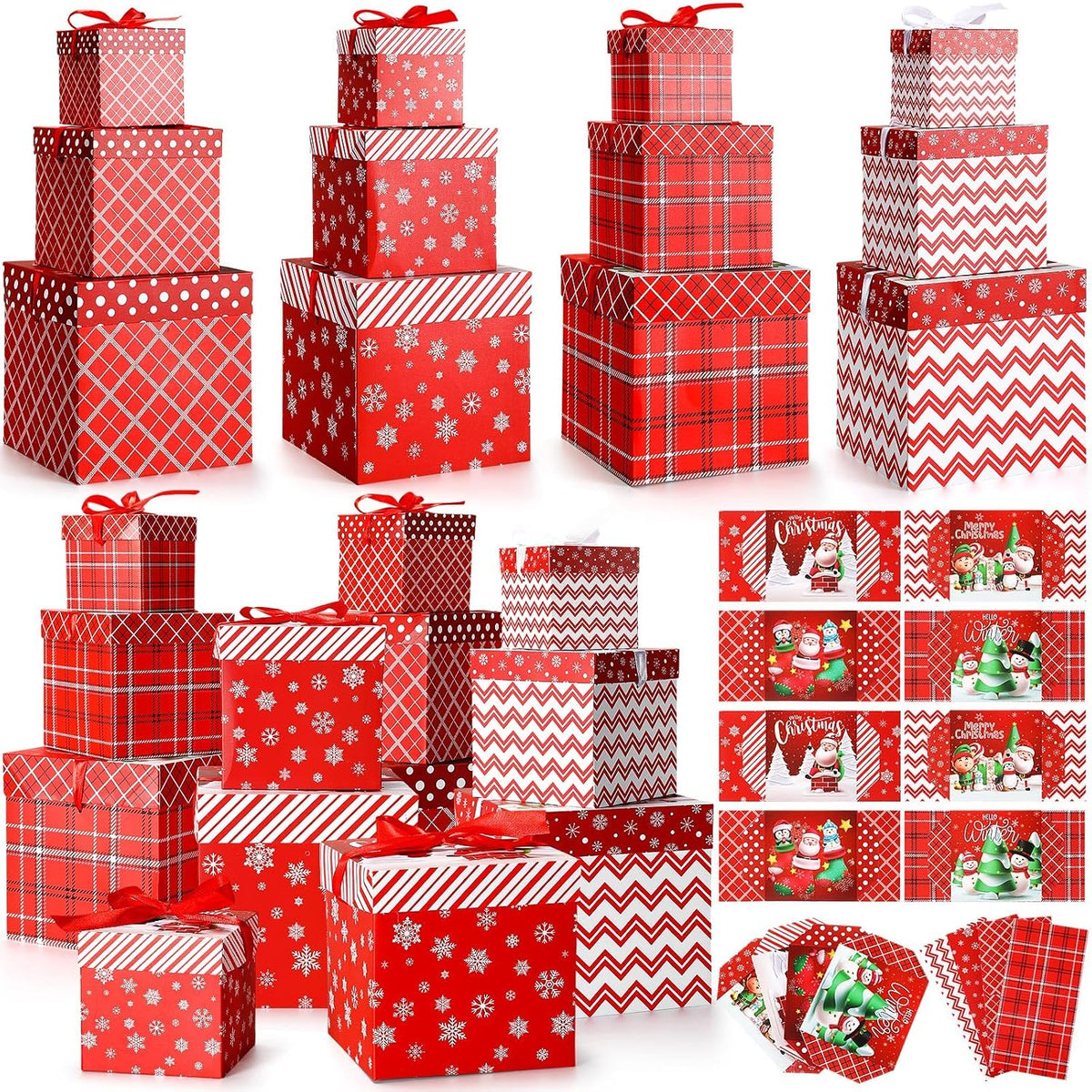 tenceur 8 sets christmas nesting gift boxes with, main product view
