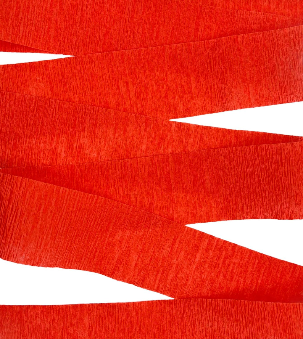 K-Kraft Flame Red 2 Rolls Crepe Paper Streamers for Birthday, Holiday, School, Graduation, Christmas, Party