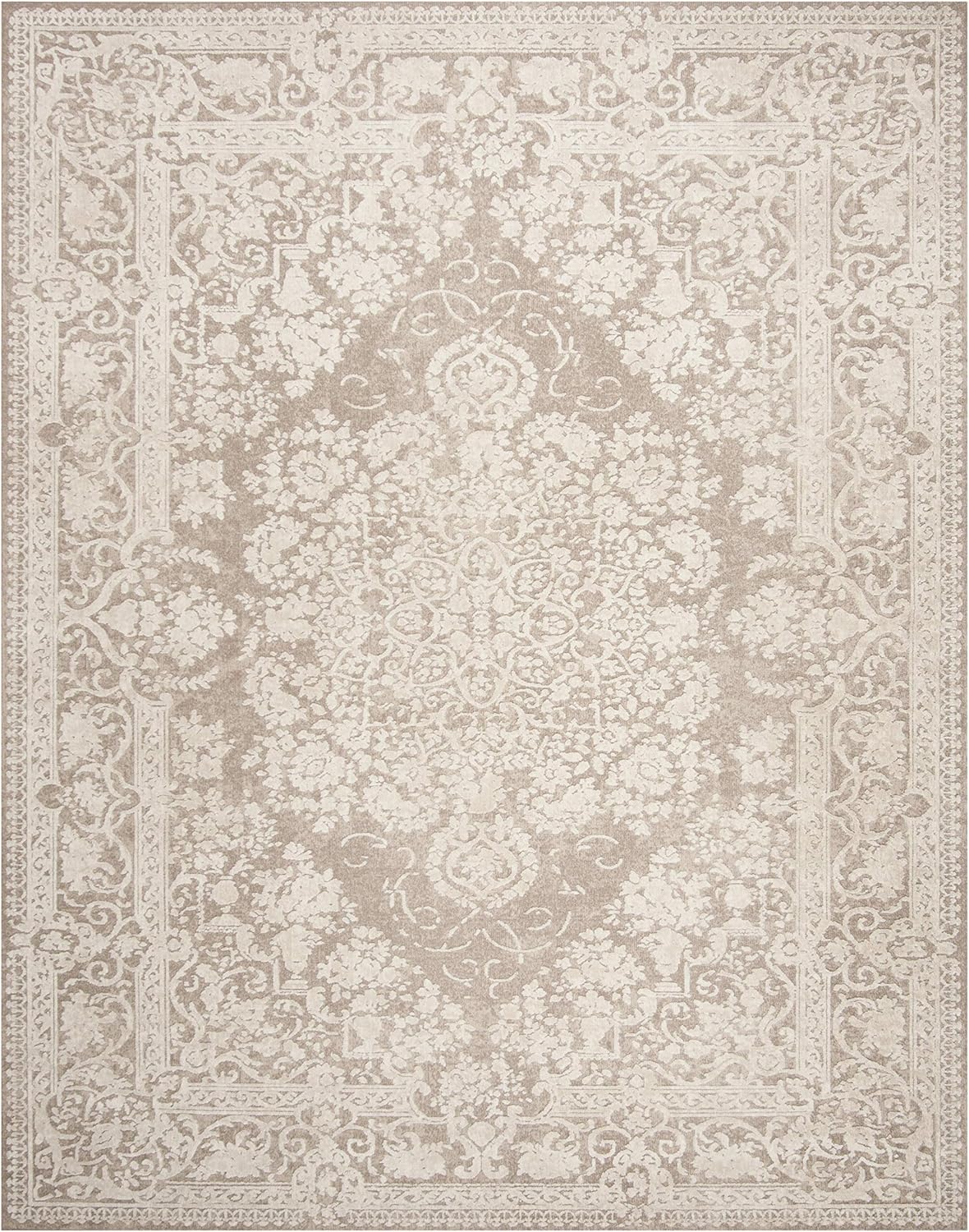 SAFAVIEH Reflection Area Rug 9'x12', Traditional Beige & Cream RF...