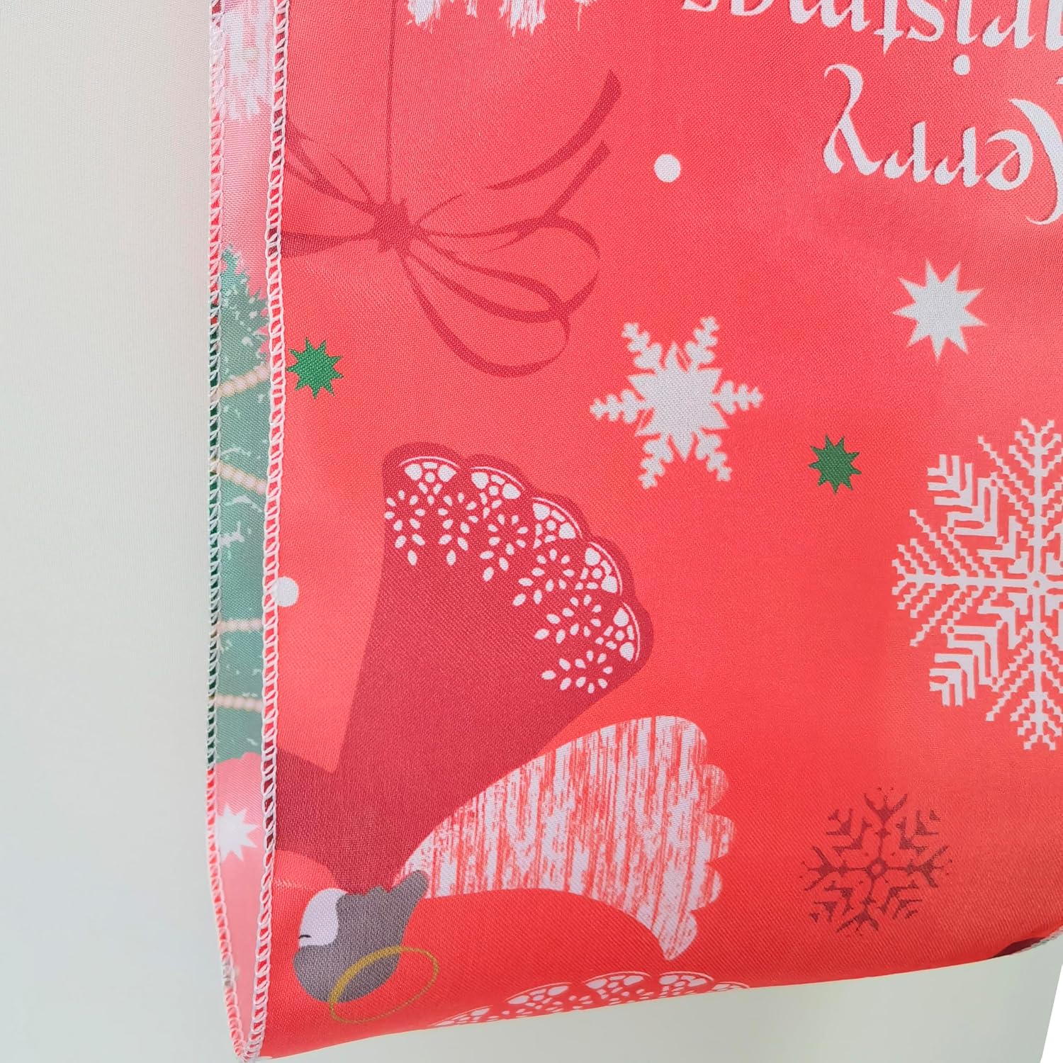 Christmas Satin Chair Sashes Chair Bow Bows Cover Party Chairs Decoration (10, Merry Christmas)