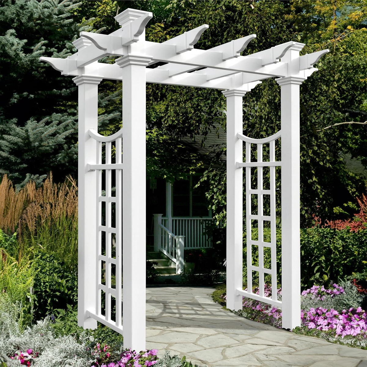 Vita Fairfield Deluxe 58 inchW x 92 inchH Vinyl Arbor