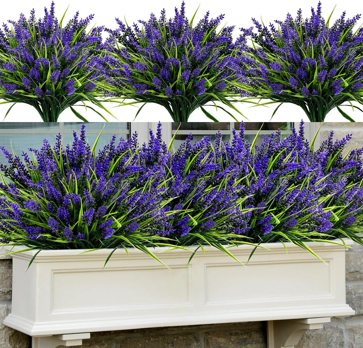 48 bundles artificial lavender flowers outdoor uv resistant, main product view