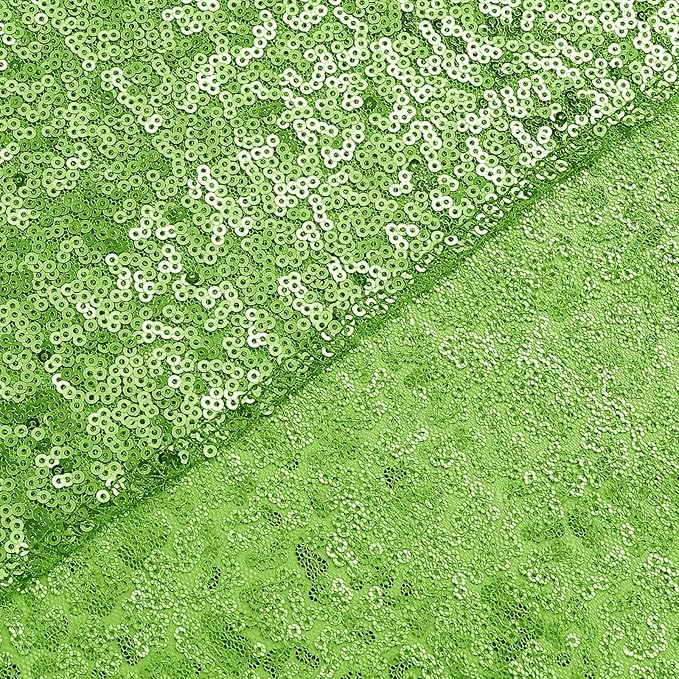 Sugargirl Apple Green Sequin Backdrop Curtain 2 Panels 2FTx8FT Glitter Apple Green Background Drapes Sparkle Photography Backdrop for Party Wedding Birthday Wall Decoration