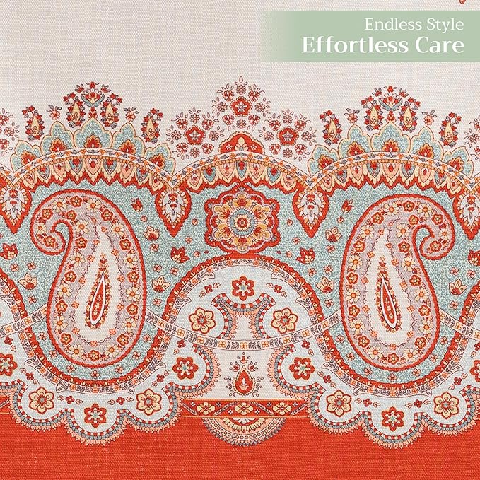 Maison d' Hermine Table Runner 100% Cotton Double Layer Table Runners 108 inches Long for Thanksgiving Christmas Decorations Home Kitchen Dining Party Wedding (Cachemire, 14.5" x 108")