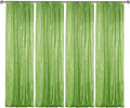 Sugargirl Apple Green Sequin Backdrop Curtain 4 Panels 2FTx8FT Glitter Apple Green Background Drapes Sparkle Photography Backdrop for Party Wedding Birthday Wall Decoration
